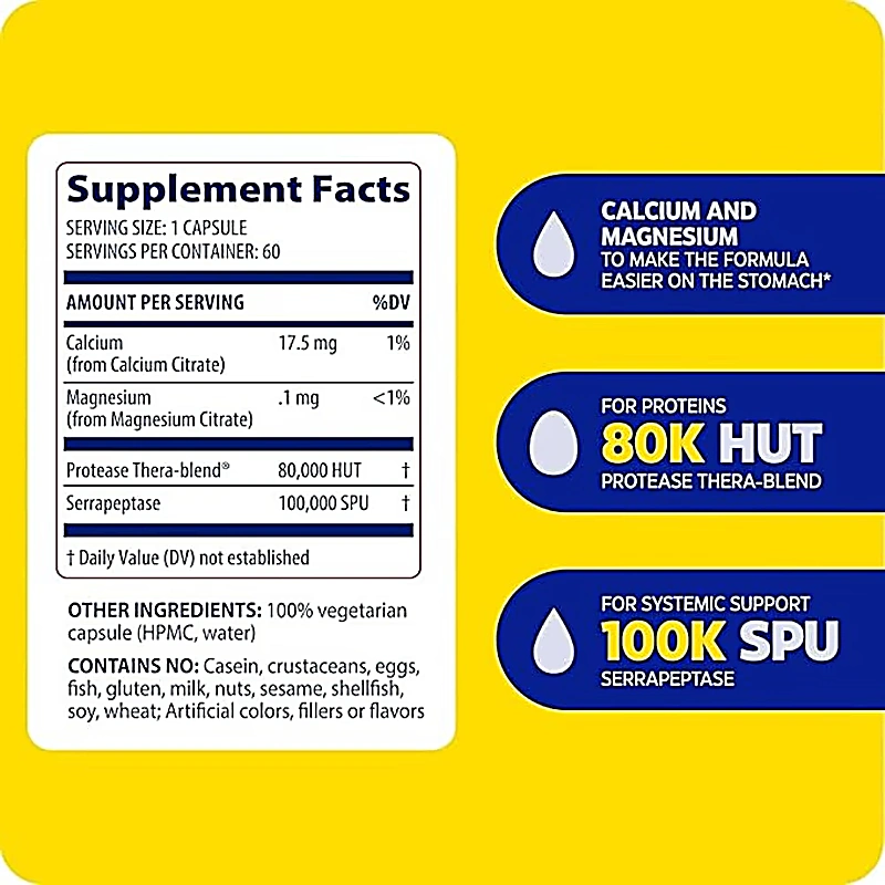 enzymedica serra gold caps 60s