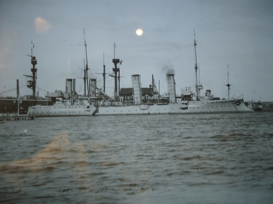 Dia - Glas - Positiv - Marine Schiff Schlachtschiff - ca. 1.WK (1)