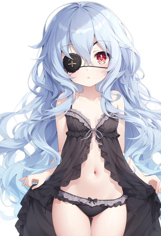 1girl, yoshino (date a live), loli, Child, {{black babydoll}}, {{{{silver hair}} s-3030946258