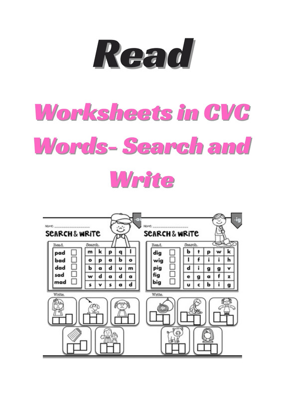 Download Worksheets in CVC Words- Search and Write PDF or Ebook ePub For Free with Find Popular Books 