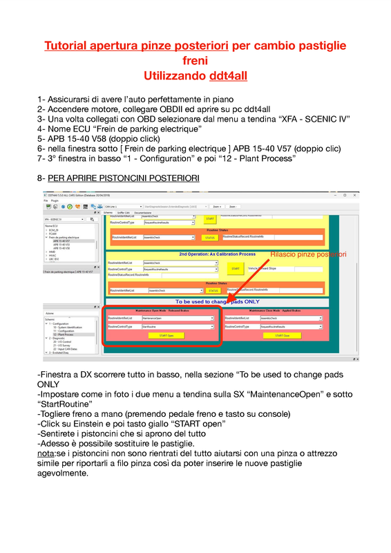 Tutorial apertura pistoncini posteriori con ddt4all