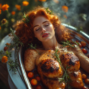 Garden wedding wom served Redhair 0 03