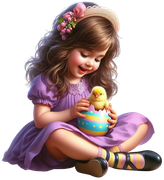 EasterGirl&Chick12AImadeByLoriM3-24