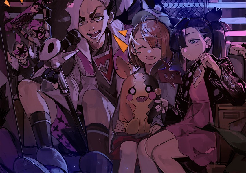 marnie-gloria-morpeko-rotom-morpeko-and-