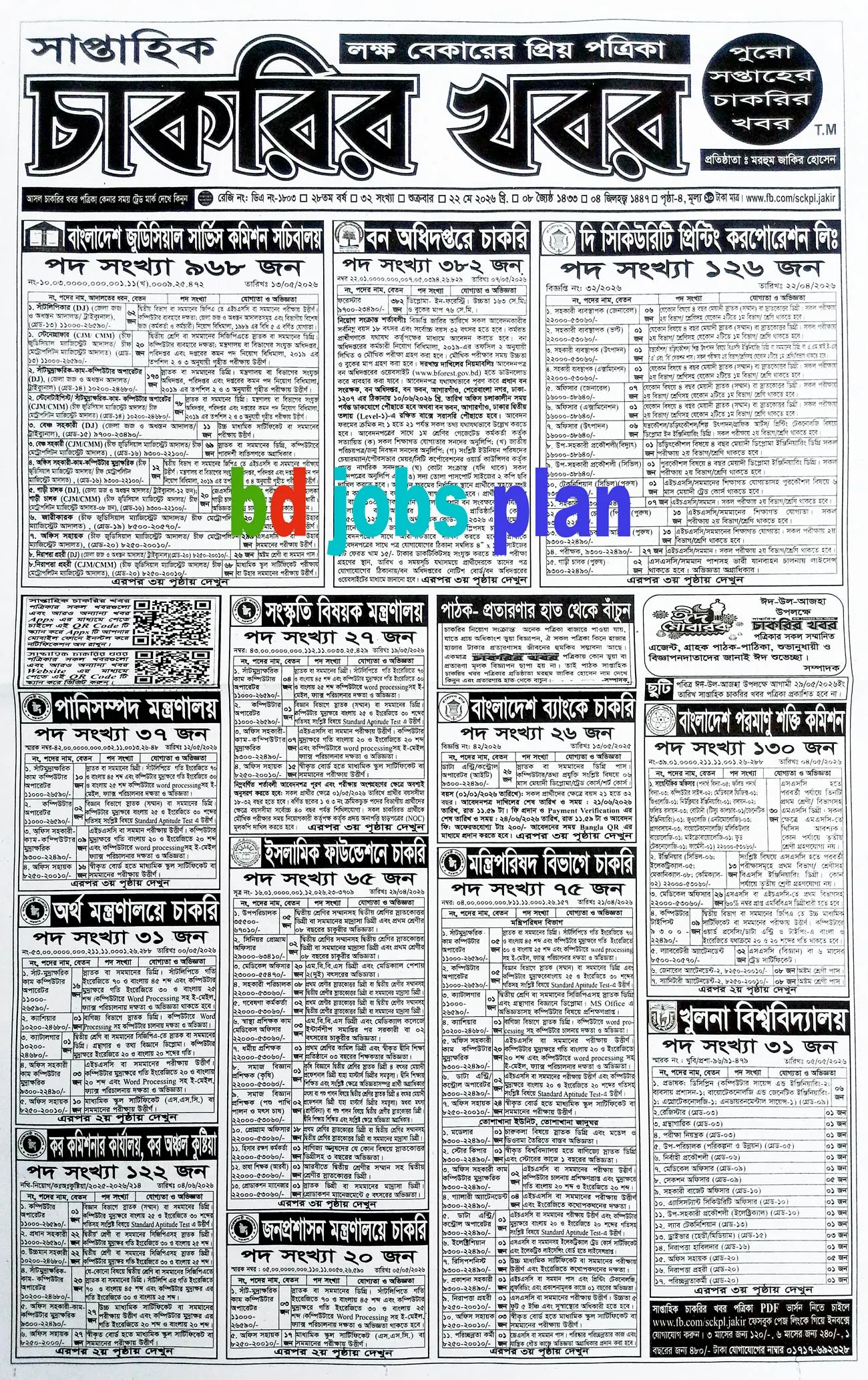 সাপ্তাহিক চাকরির খবর