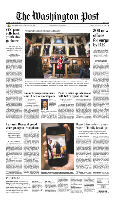 The Washington Post September 19.2025 (Daniel E. Blaney)