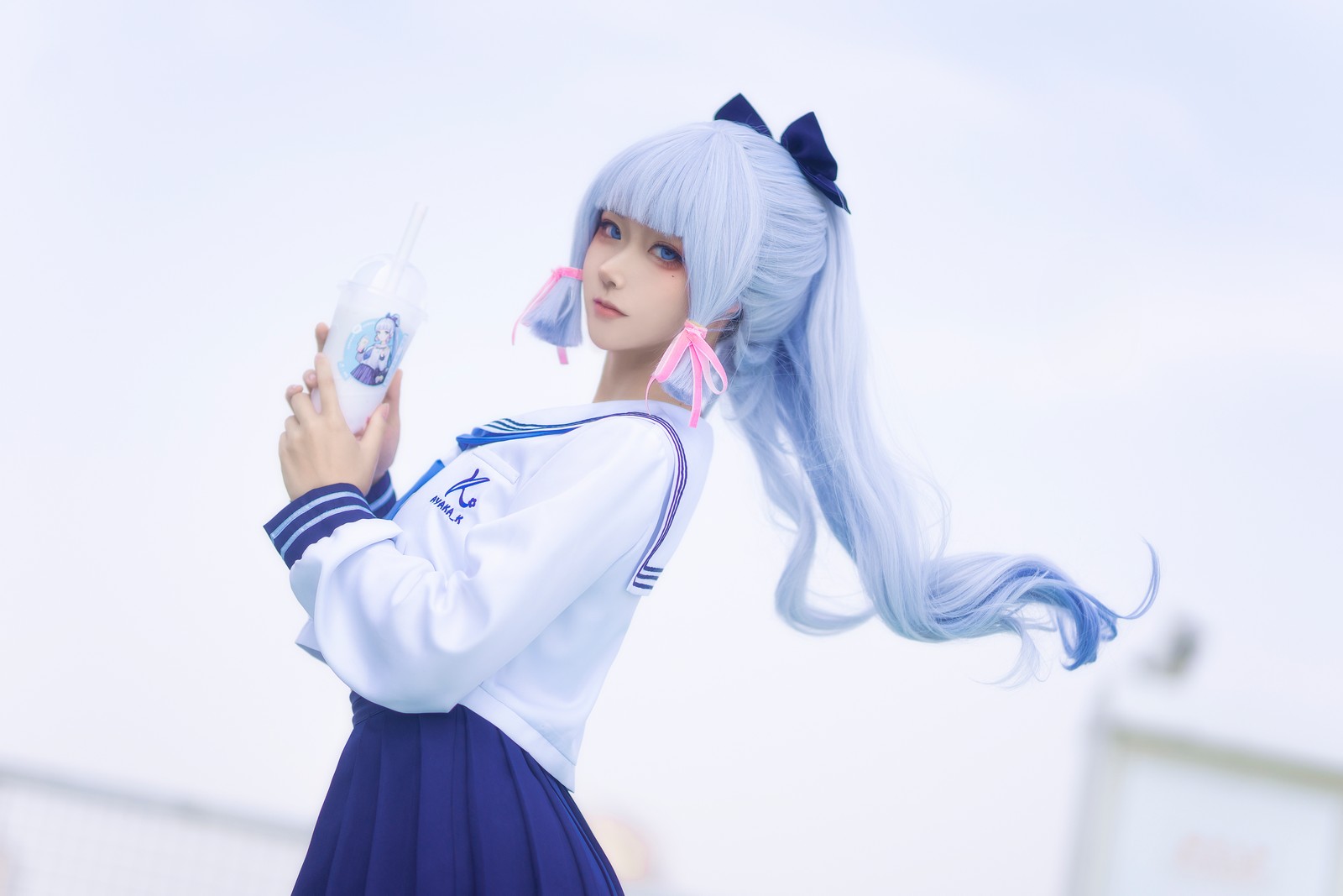 Seya-狮砸 – 原神 凌华 JK Cos 写真集（6P-57MB）插图5