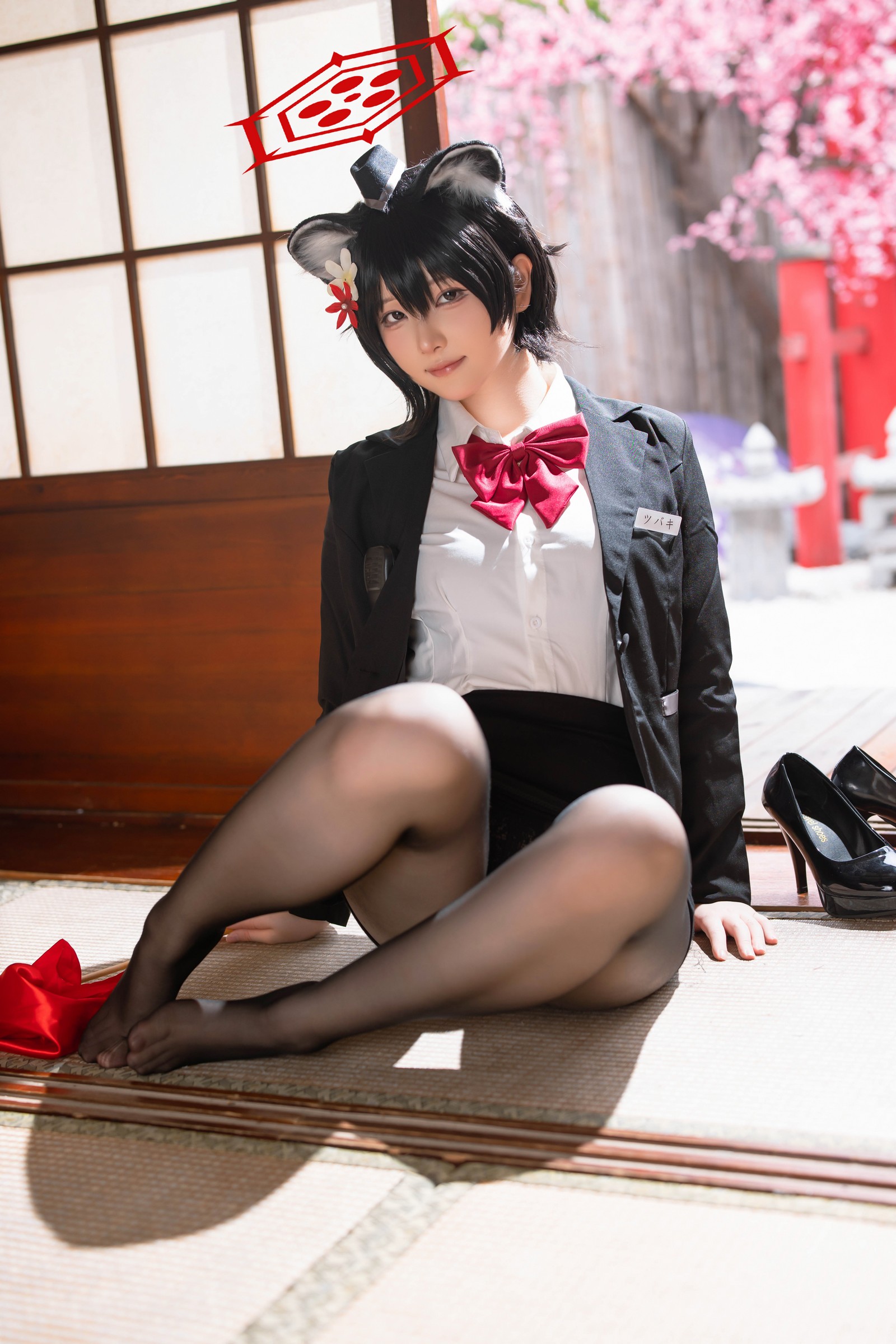 屿鱼 Yuyu 蔚蓝档案 春日椿 导游主题 Cosplay 写真集（55P｜156MB）插图1