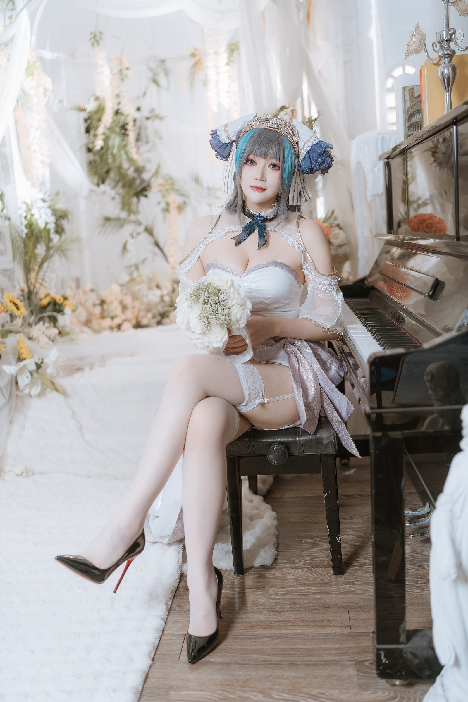 兔胖胖min – 碧蓝航线 柴郡 礼服 Cosplay 高清写真集（40P-674.7MB）插图5