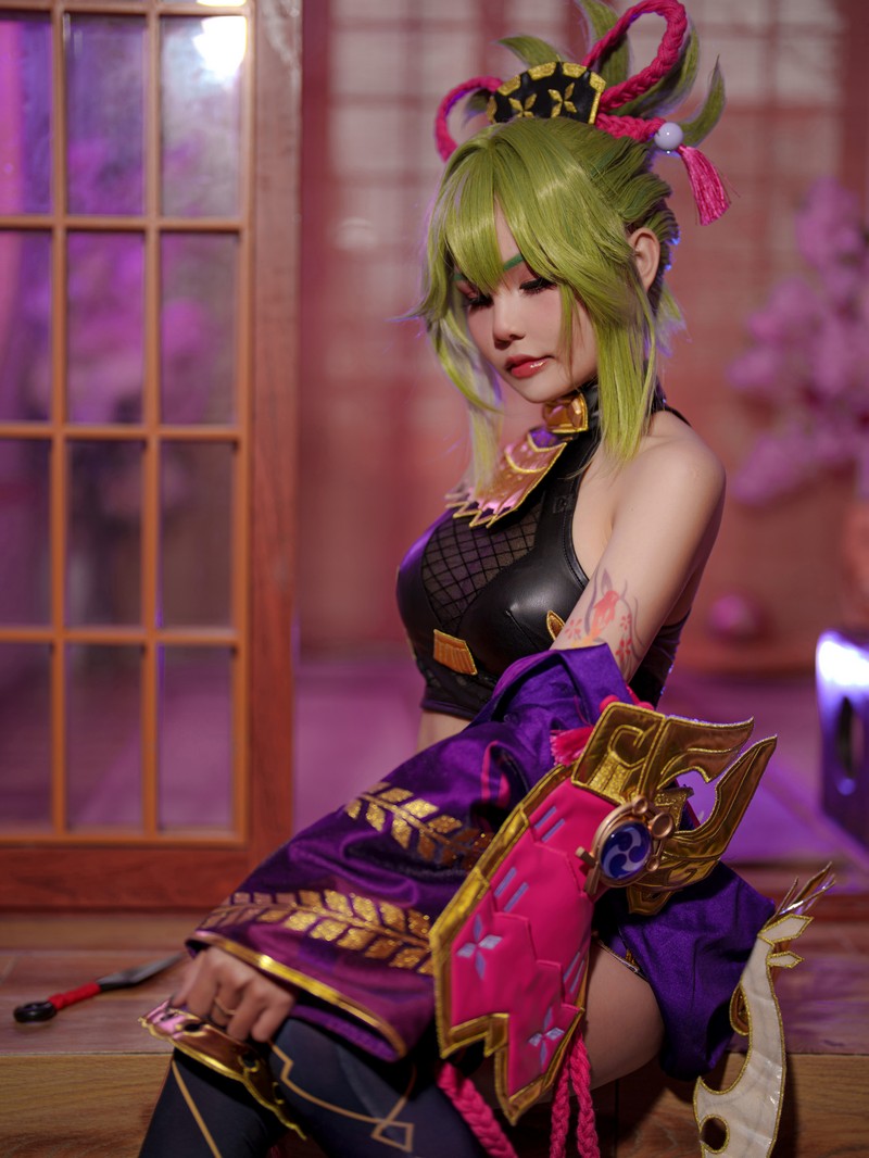 Joyce Lin2x Kuki Shinobu Cosplay Genshin Impact 写真 46P插图5