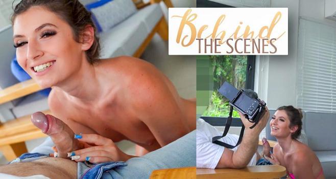 HardcoreHoliday – Candice Demellza – Blowjob ends in facial frenzy – Behind the Scenes