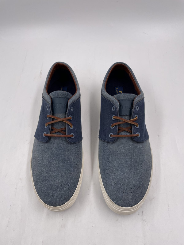 RALPH LAUREN POLO CANVAS SHOES FAXON LOW NAVY PUMICE SHOES MENS 12