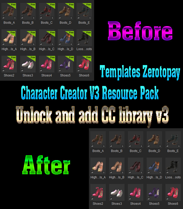 [ For Reallusion ] Unlock the entire full Character Creator v3 default library