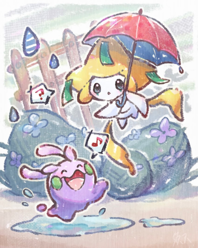 jirachi-and-goomy-pokemon-drawn-by-suama