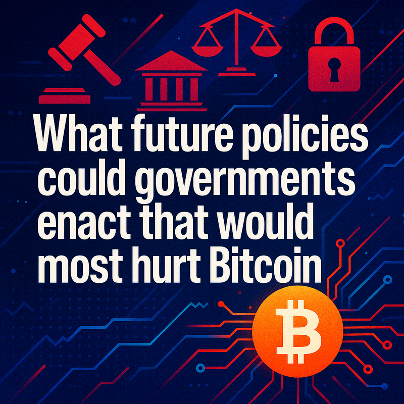 What future policies could governments enact that would most hurt Bitcoin