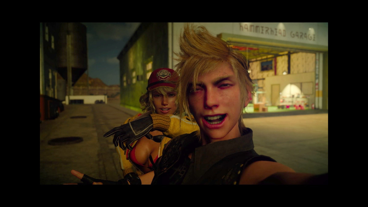 prompto taking selfies with his crush how cute