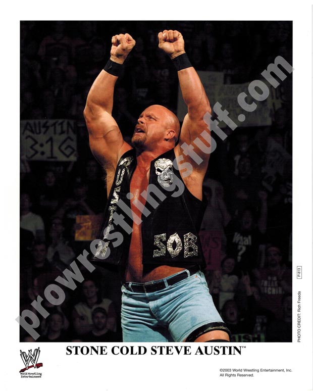 Stone Cold Steve Autin P-813 WWE 8x10 promo photo