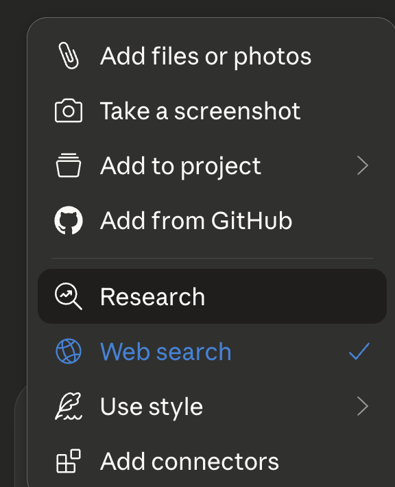 Claude Research mode