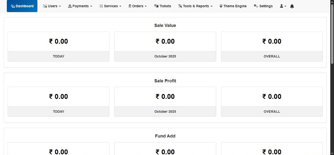 BUY RENTALPANEL admin dashboard preview