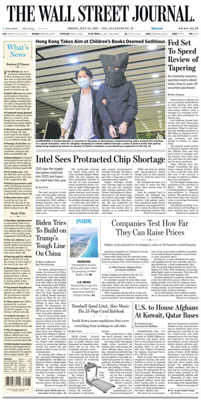 The Wall Street Journal - July 23, 2021 The Wall Street Journal - July 23, 2021