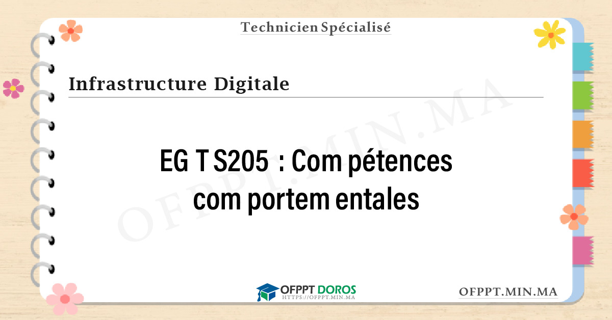 Sommaire détaillé du cours Compétences comportementales EGTS205 OFPPT - Structure du module