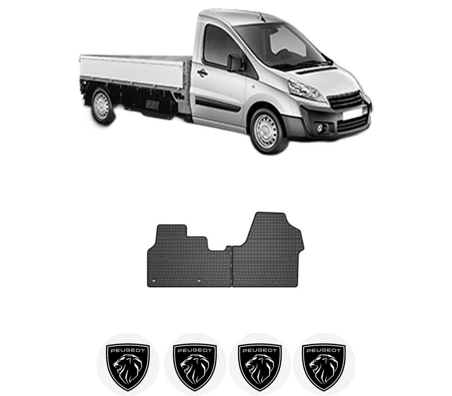 Set covorase presuri PEUGEOT EXPERT Platform/Chassis din 2007-2016, auto, din cauciuc thermoplastic, 4 Stickere auto cu PEUGEOT