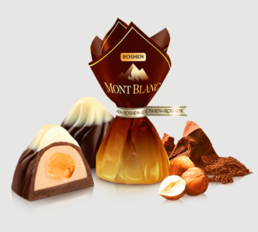 Ukraine Sweets Roshen Candies Mont Blanc Chocolate Praline Whole