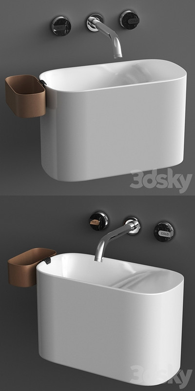 Wall mounted Korakril Ptit handrinse basin & Graff Mod plus faucet