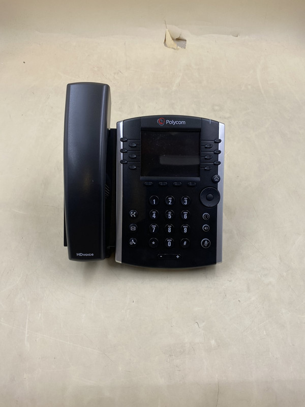 POLYCOM VVX 411 VOIP PHONE WITH PATCH CORD AND STAND BLACK