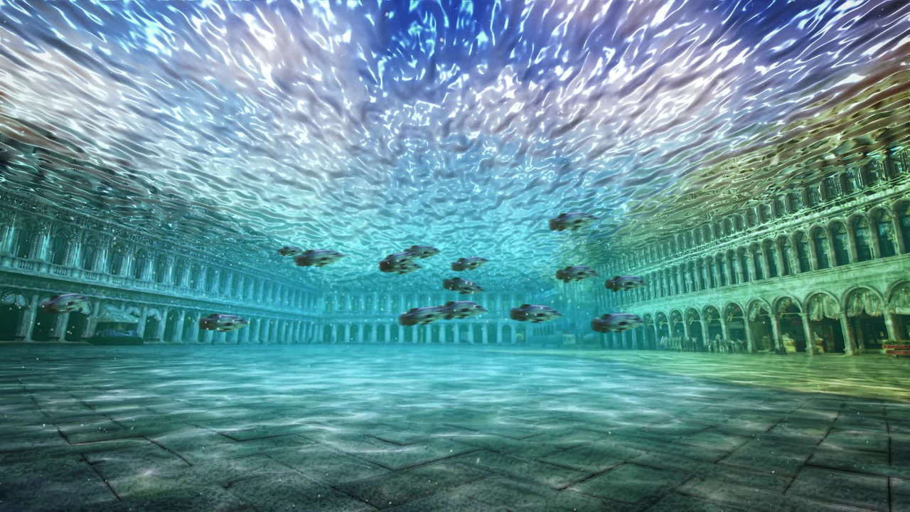 venice under water video