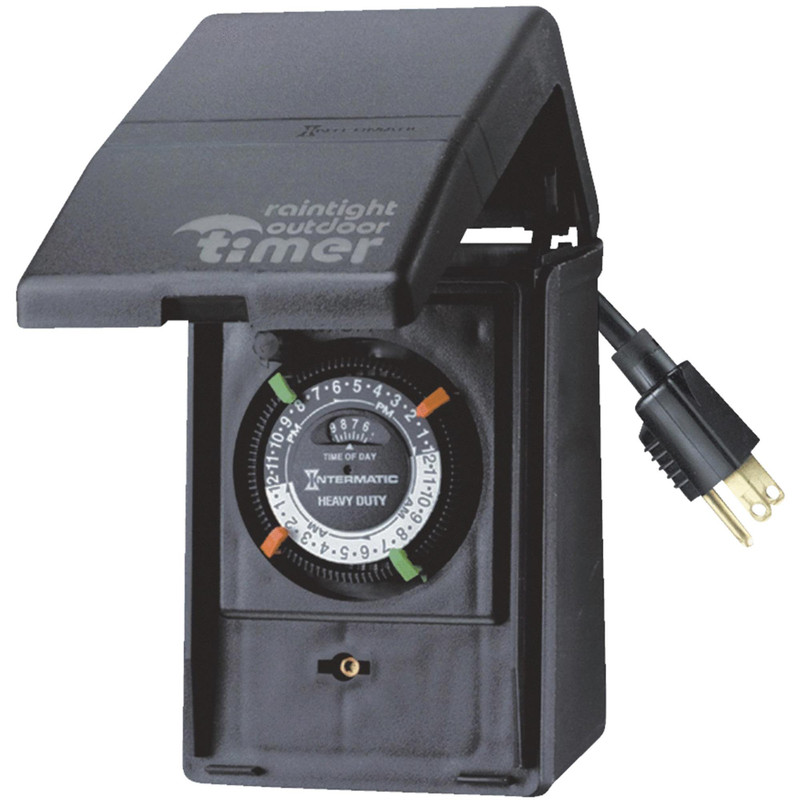 Heavy Duty Outdoor Plug In Timer with Weatherproof Enclosure Design for