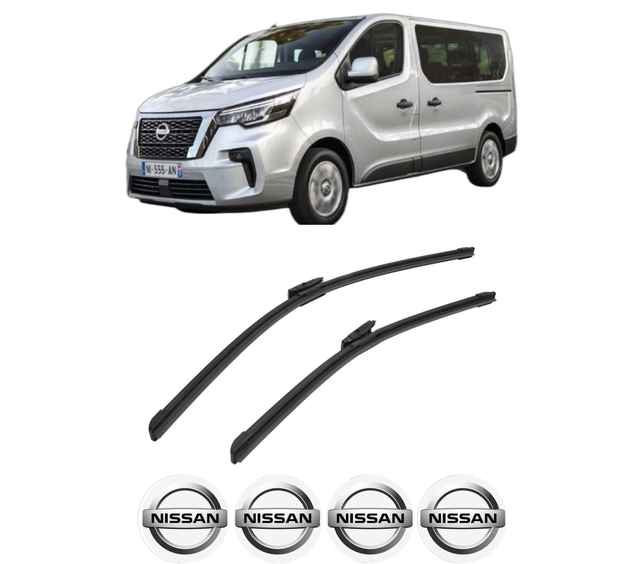Set stergatoare auto NISSAN PRIMASTAR Bus (X82) din 2021, pentru parbriz auto, 2 bucati, Bosch Aerotwin Multi, din cauciuc siliconat rezistent, 4 Stickere Auto NISSAN