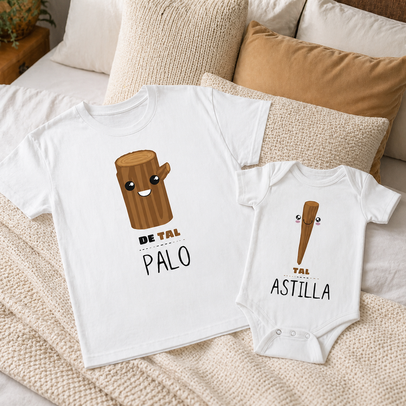 Remera para pap&aacute; y body para beb&eacute;