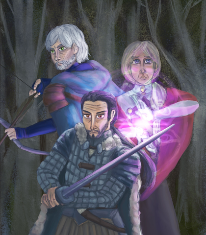 Ashe, Felix, and Mercedes in battle