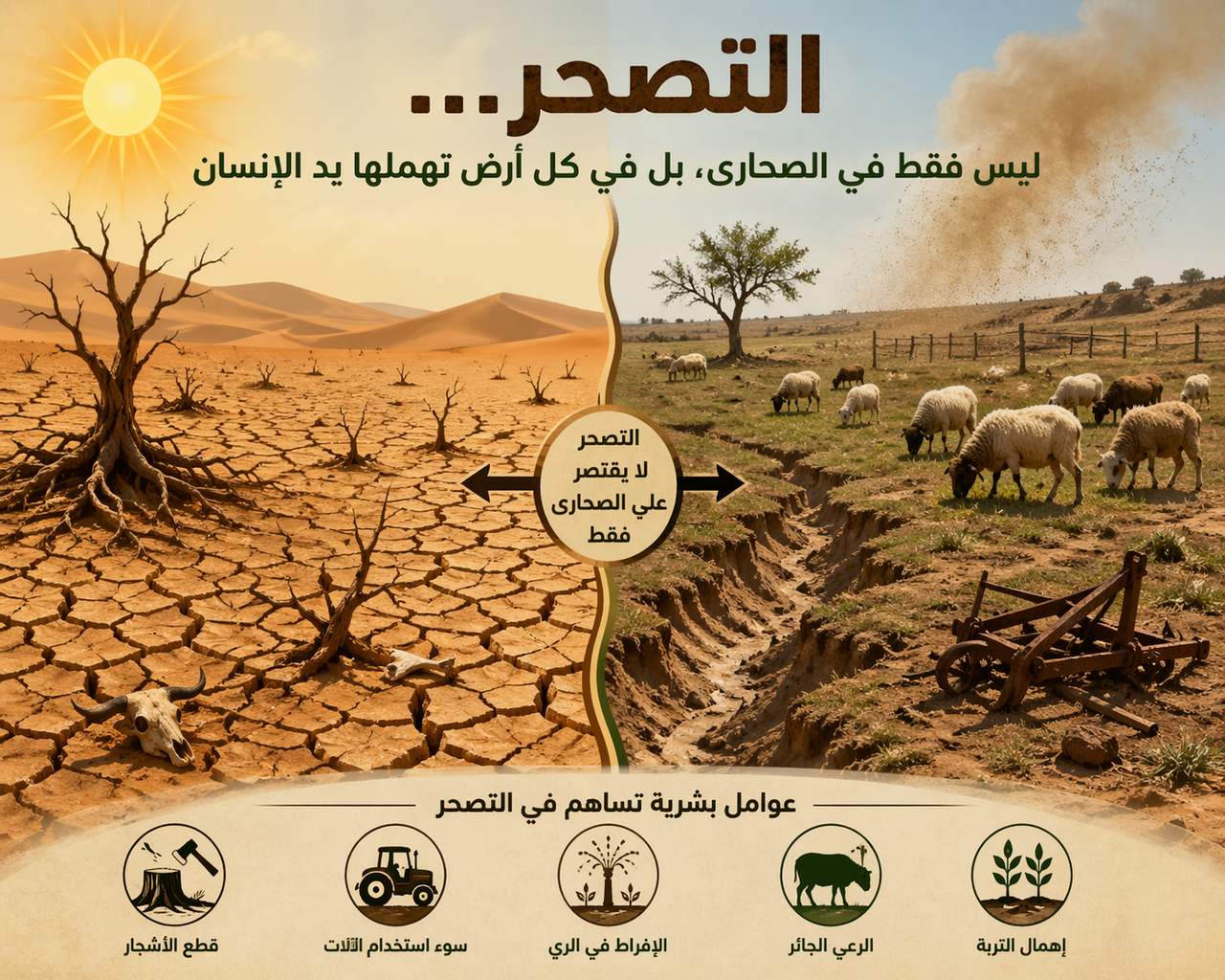 هل يحدث التصحر فقط في المناطق الصحراويه؟
