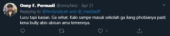  Kasihan kalau fobia uang dibawa sampai besar.