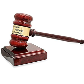 Personalized Rosewood Gavel and Block Set