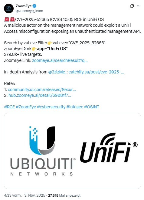Ubiquity Unify Access-Schwachstelle