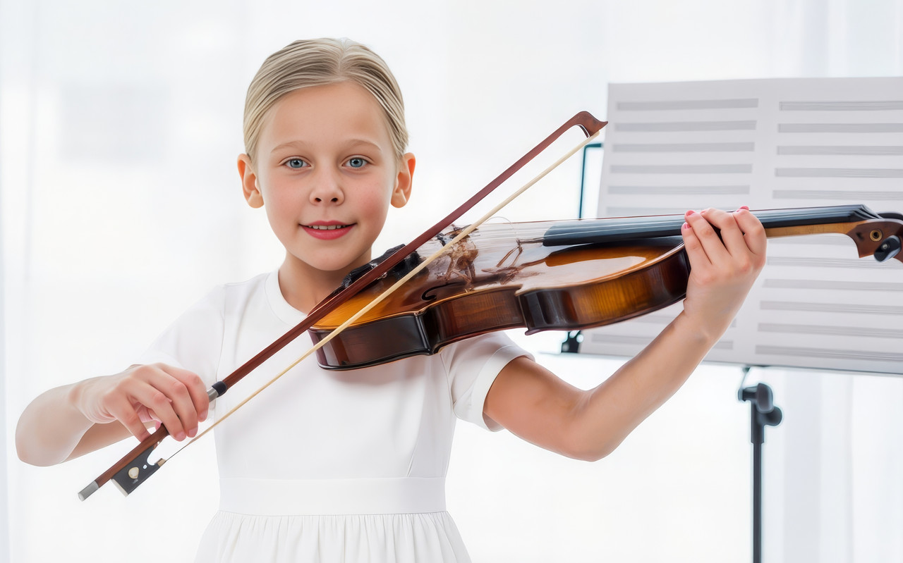 Скрипалька на білому тлі ("Вулиця Музична", Сергій Ляховський)