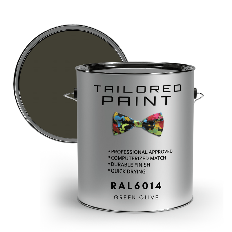RAL6014 Green Olive Direct To Metal 2k Brush or Spray On Paint MATT Smooth