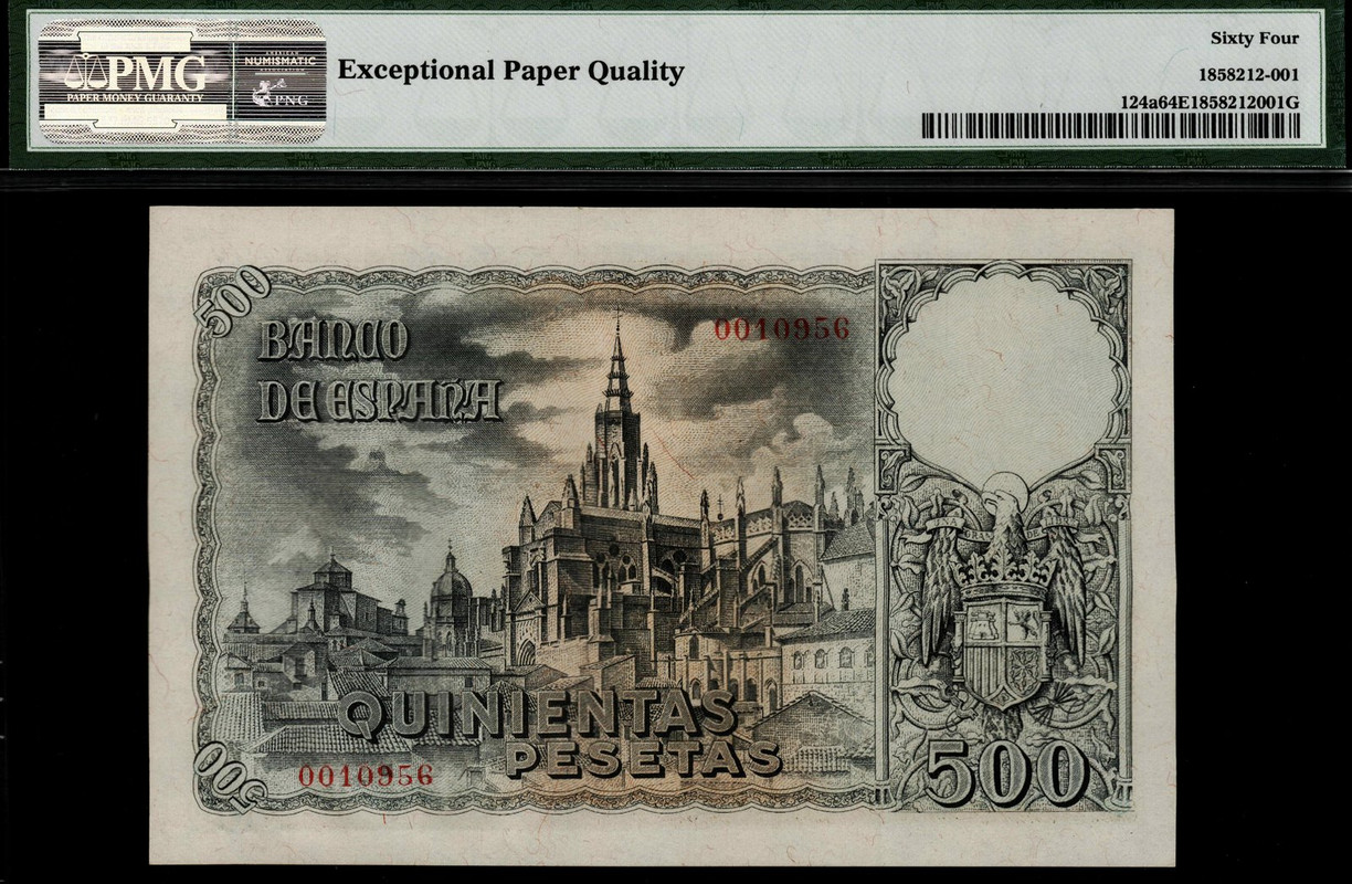 500 Pesetas 1940 “Entierro del Conde de Orgaz “. Dedicado JRBCN. 79622-DF0-37-A7-439-B-8-E56-EF380-D116182