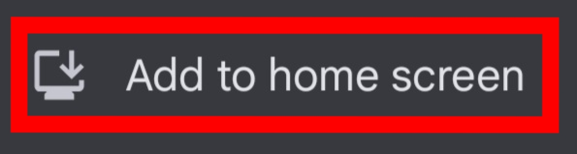 Step 2: Add to home screen