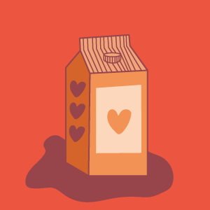 playlist cover of juice container with hearts