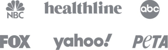 Featured in NBC, Healthline, ABC, FOX, Yahoo, PETA