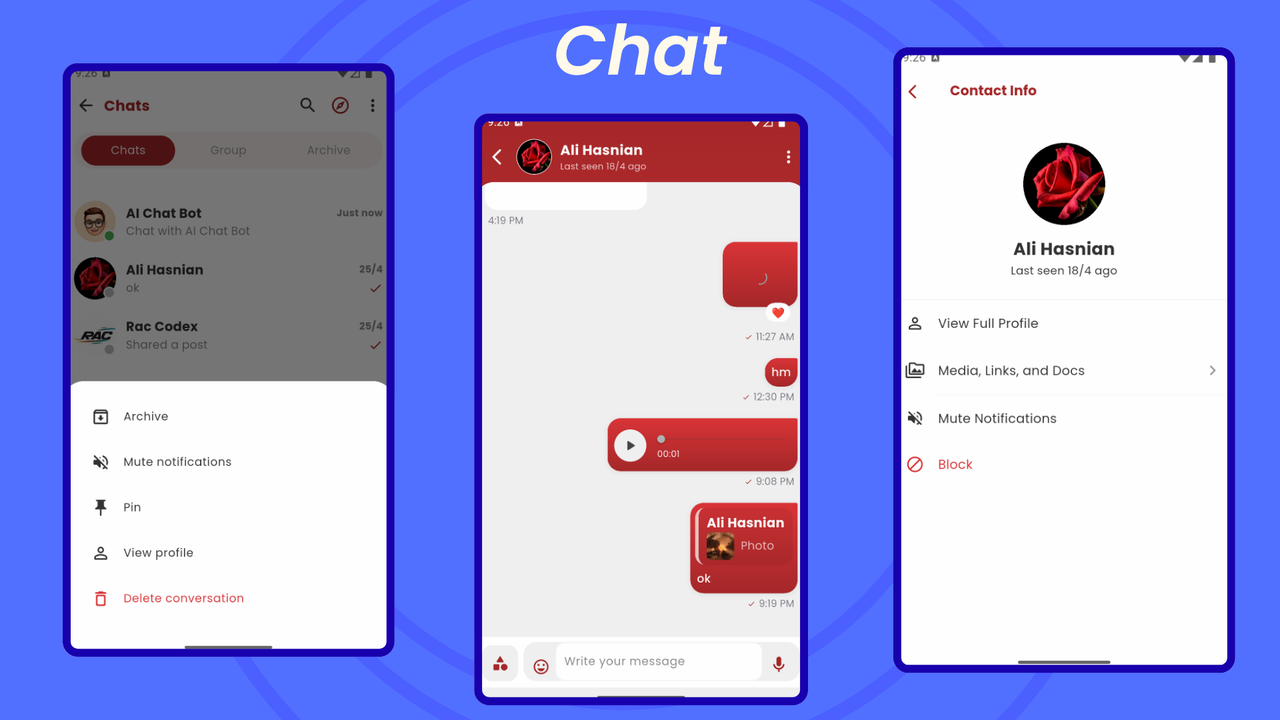 Expeazzy | Flutter Messenger Timeline Mobile App for Sngine