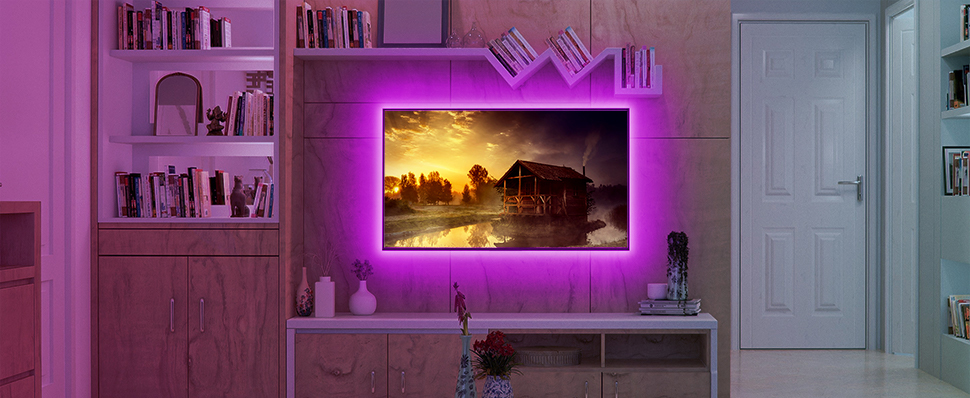 Banda LED 5050 RGB, YWX®, Aplicatie inteligenta Bluetooth, 16 milioane culori, Conexiune USB, 5V, IP65, lungime 5m, telecomanda, mod muzica, timer, Pentru iluminarea ambientala televizorului 2 2