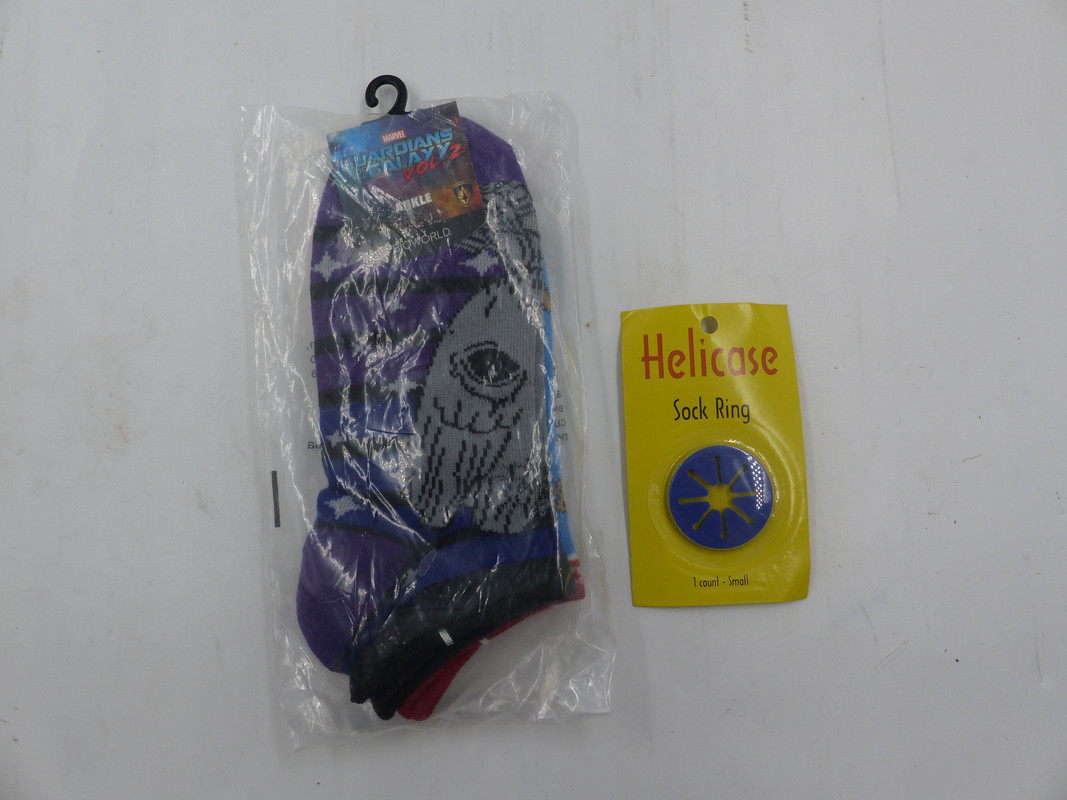 3 PACK BIO WORLD X001H4WP75 GUARDIANS OF THE GALAZY SOCKS 9-11 WITH SOCK RING