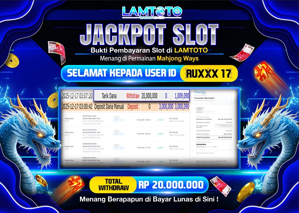 BUKTI JACKPOT LUNAS LAMTOTO