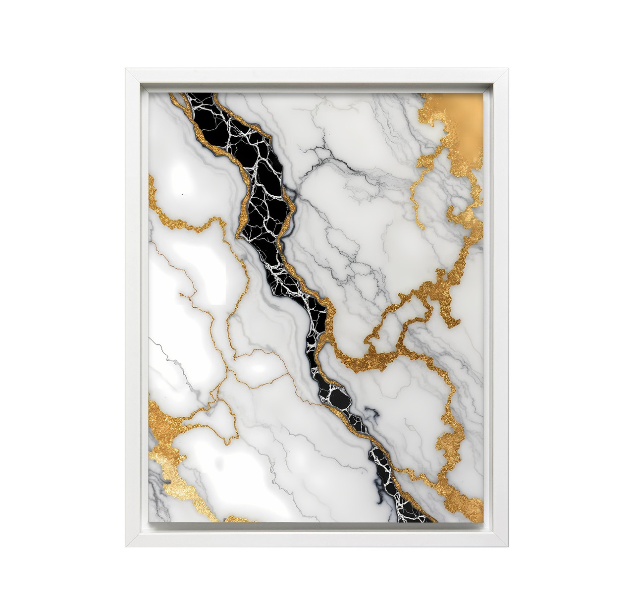 (IP007390C) Gold Black White Marble V5