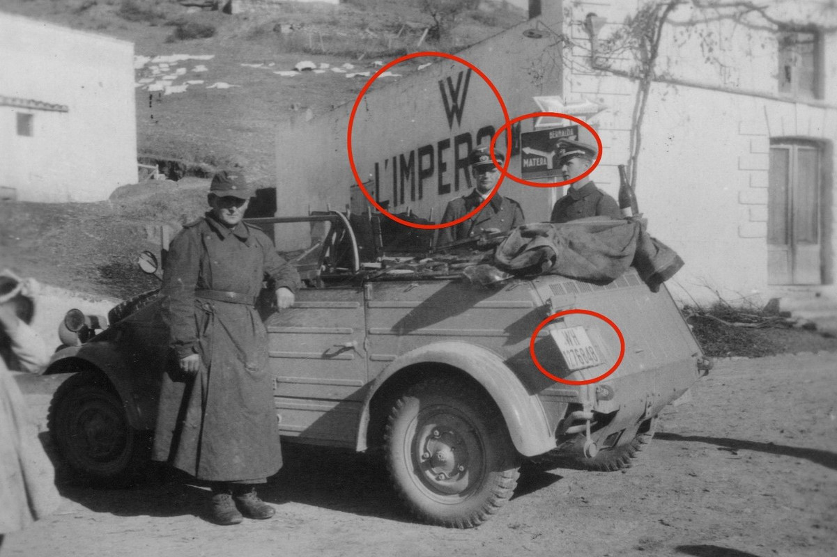 Orig. Foto VW 82 Kübelwagen 22.Infanterie-Division KG Buhse Ital